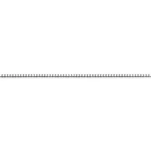 (10K, 14K, 18K) White Gold (0.8mm) Box Chain (16" to 24")