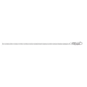 (10K, 14K, 18K) White Gold (1.3mm) Box Chain (16" to 24")
