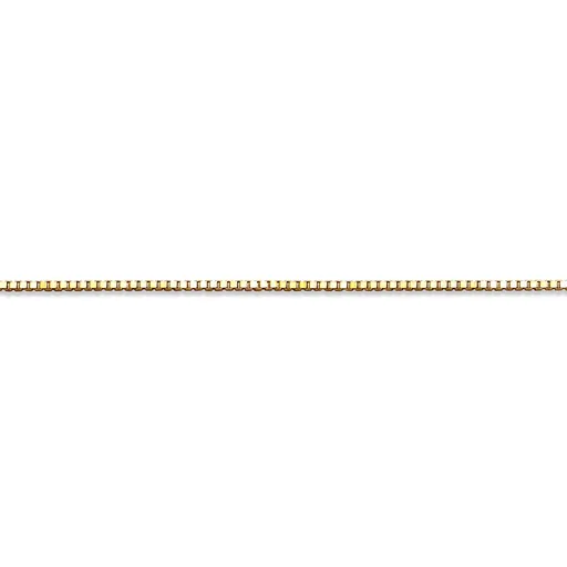 (10K, 14K, 18K) Yellow Gold (0.8mm) Box Chain (16" to 24") 14K 16"