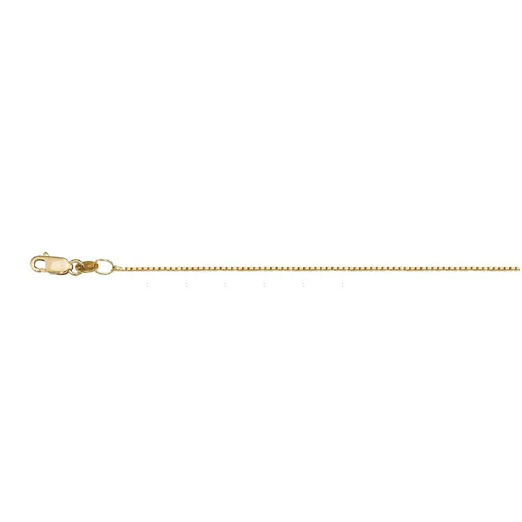 (10K, 14K, 18K) Yellow Gold (0.8mm) Box Chain (16" to 24") 14K 16"