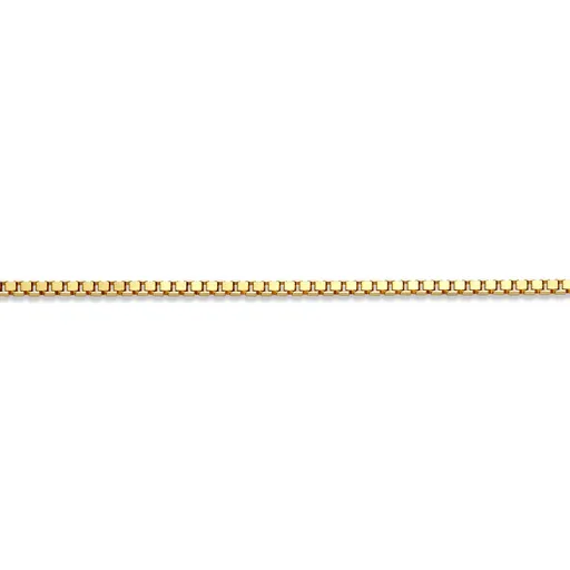 (10K, 14K, 18K) Yellow Gold (1.3mm) Box Chain (16" to 24")