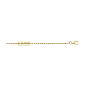 (10K, 14K, 18K) Yellow Gold (1.3mm) Solid Diamond Cut Rope Chain (16" to 24")