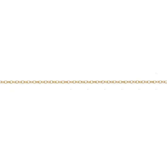 (10K, 14K, 18K) Yellow Gold (1.5mm) Open Cable Chain (16" to 24")