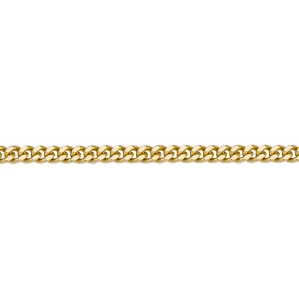 (10K, 14K, 18K) Yellow Gold (1.8mm) Curb Chain (16" to 24")