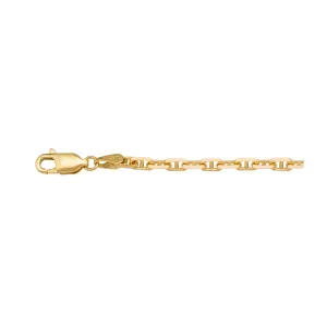 (10K, 14K, 18K) Yellow Gold (3.5mm) Anchor Chain (18" to 24")