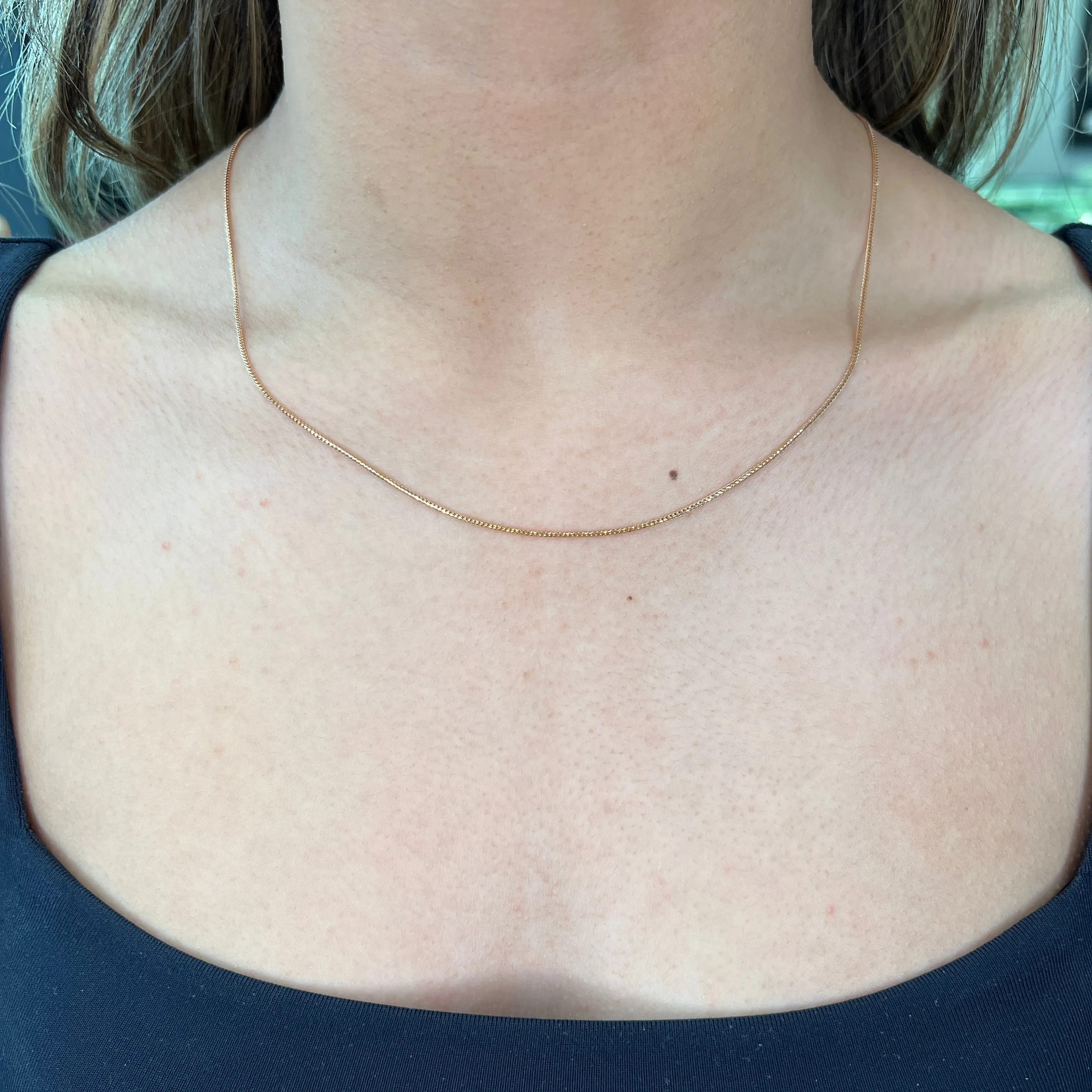 (10K, 14K) Rose Gold (1mm) Franco Chain (16" to 24")