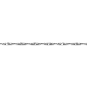 (10K, 14K) White Gold (1.4mm) Singapore Chain (16" to 24")