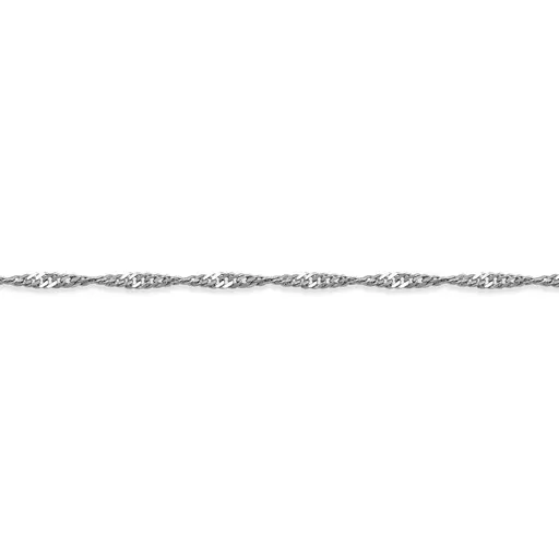 (10K, 14K) White Gold (1.4mm) Singapore Chain (16" to 24")