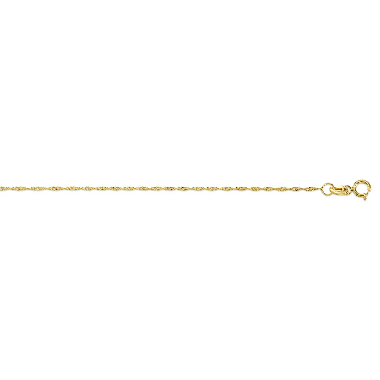 (10K, 14K) Yellow Gold (1.2mm) Singapore Chains