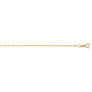 (10K, 14K) Yellow Gold (1.2mm) Singapore Chains
