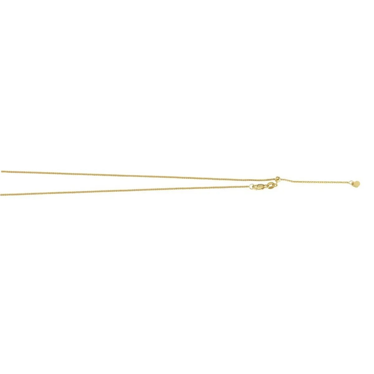 (10K ,14K) Yellow Gold Italian Adjustable Wheat Chain