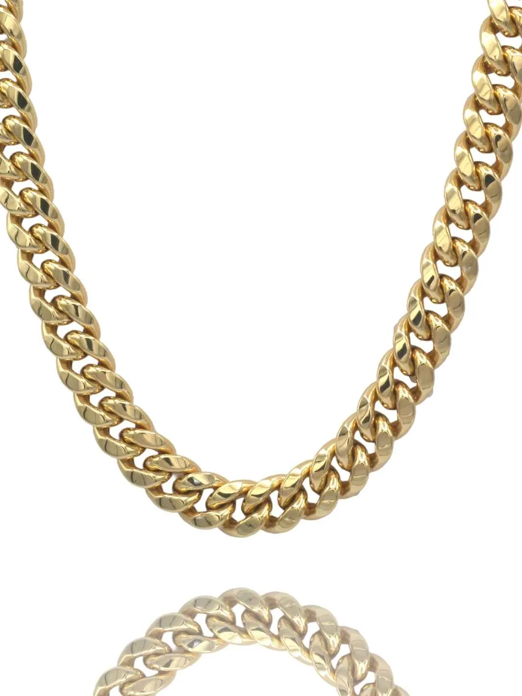 10K Gold Miami Cuban Chain Necklace