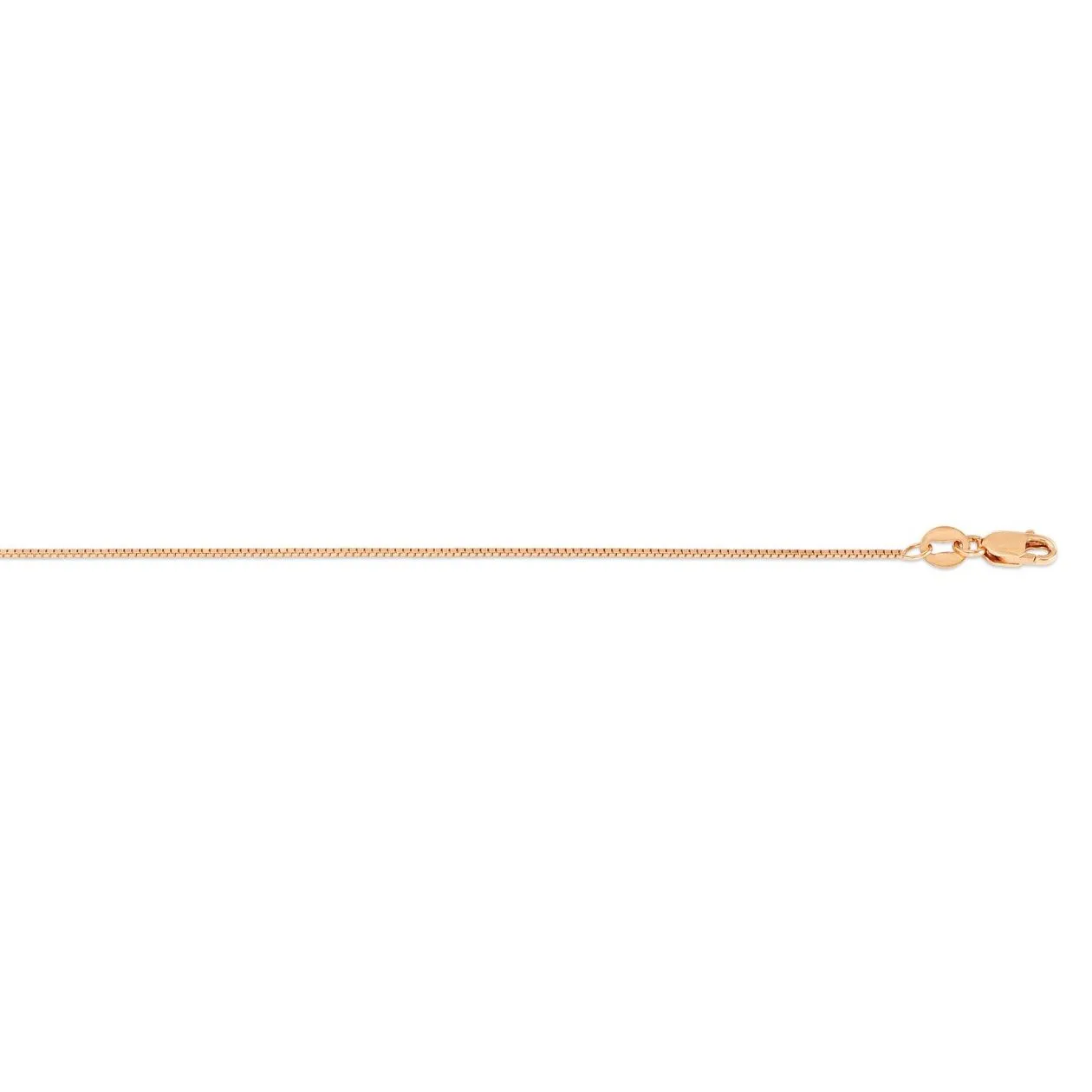 10K Rose Gold (0.8mm) Box Chains (16" - 18")