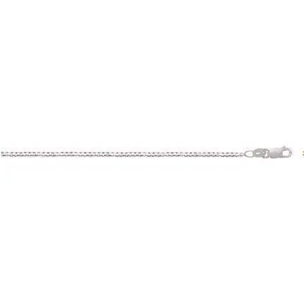 10K White Gold (1.0mm) Box Chains (14" - 24") 14 inches
