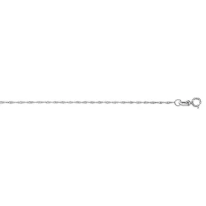 10K White Gold (1.0mm) Singapore (16" - 24") Chains