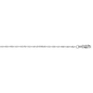 10K White Gold (1.7mm) Singapore (16" - 24") Chains