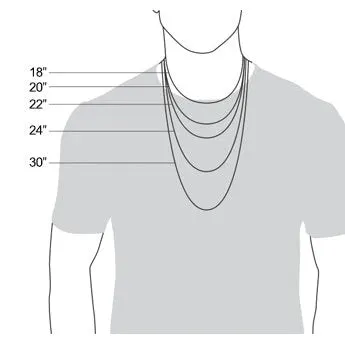 10K White Gold (2.7mm) Solid Franco Chain (20in - 30in)