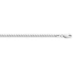 10K White Gold (2.7mm) Solid Franco Chain (20in - 30in)