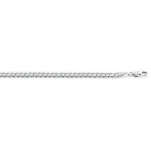 10K White Gold (3.6mm) Curb Chain (20" - 24")