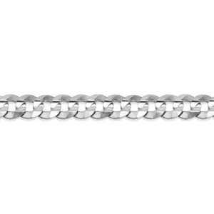10K White Gold (4.5mm) Curb Chain (20" - 24")