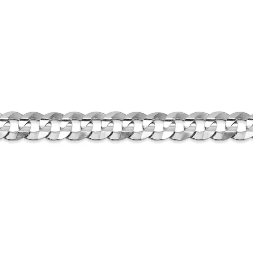 10K White Gold (4.5mm) Curb Chain (20" - 24")