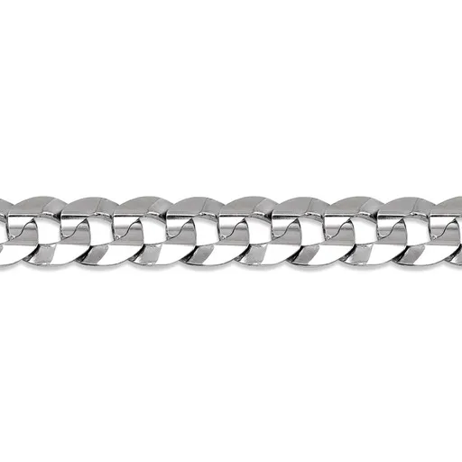 10K White Gold (6mm) Curb Chain (20" - 24")