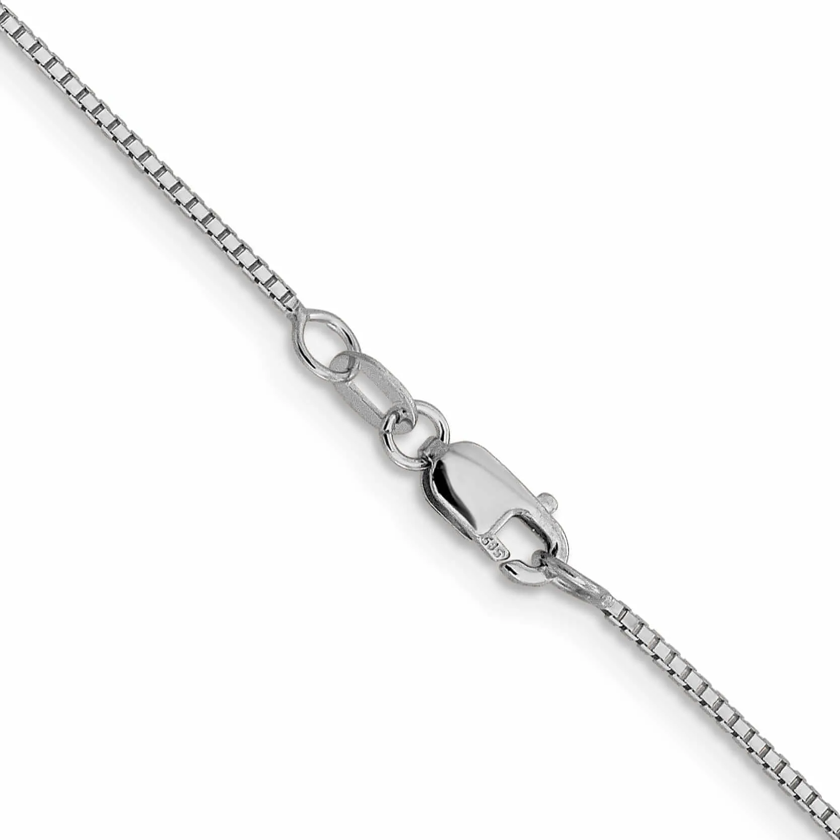 10K White Gold .95 mm Octagonal Sparkle Box
