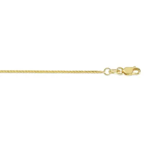 10K Yellow Gold (1.0mm) Wheat Chain (16" - 24")