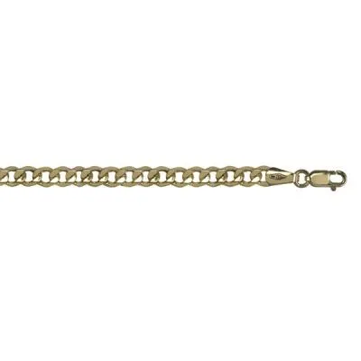 10K Yellow Gold (2.6mm) Concave Curb Chain
