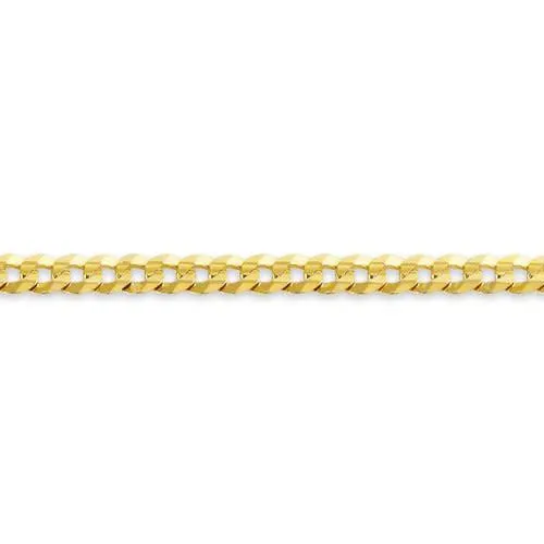 10K Yellow Gold (3.6mm) Concave Curb Chain (18" - 24")