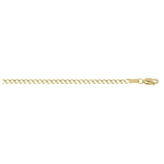 10K Yellow Gold (3.6mm) Concave Curb Chain (18" - 24")