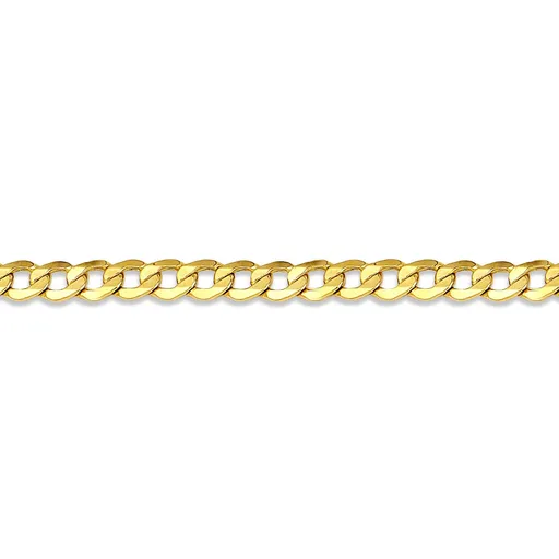 10K Yellow Gold (3mm) Concave Curb Chain (18" - 26')