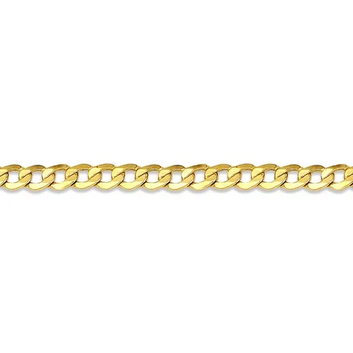 10K Yellow Gold (3mm) Concave Curb Chain (18" - 26')