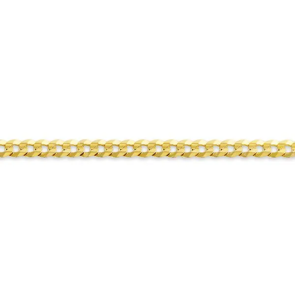 10K Yellow Gold (3mm) Concave Curb Chain (18" - 26')