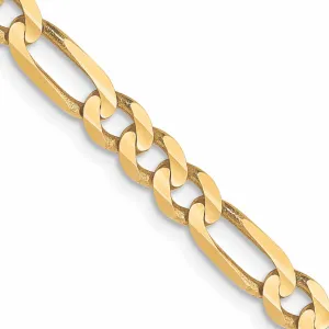 10k Yellow Gold 4.0mm Concave Figaro Chai