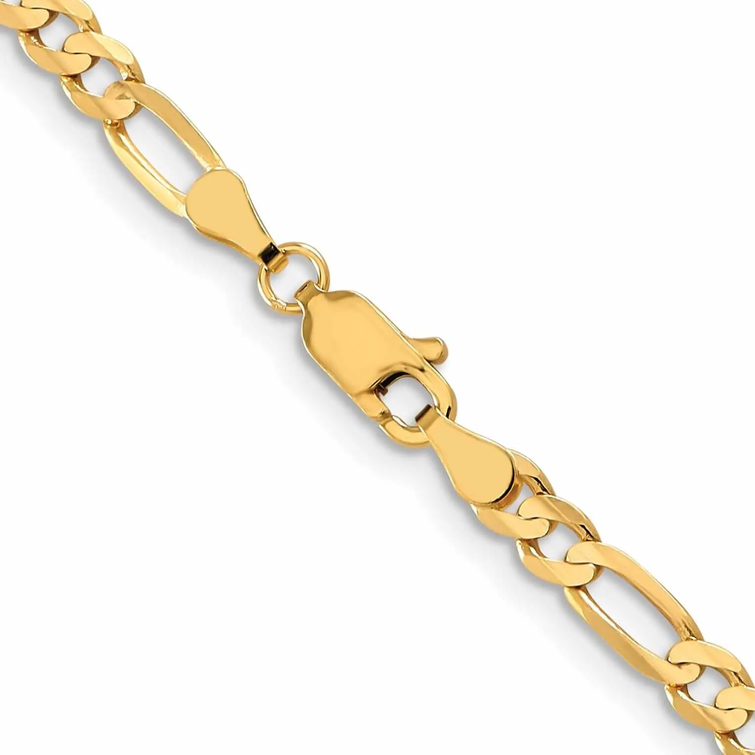 10k Yellow Gold 4.0mm Concave Figaro Chai