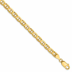 10k Yellow Gold 4.5mm Concave Anchor Chain