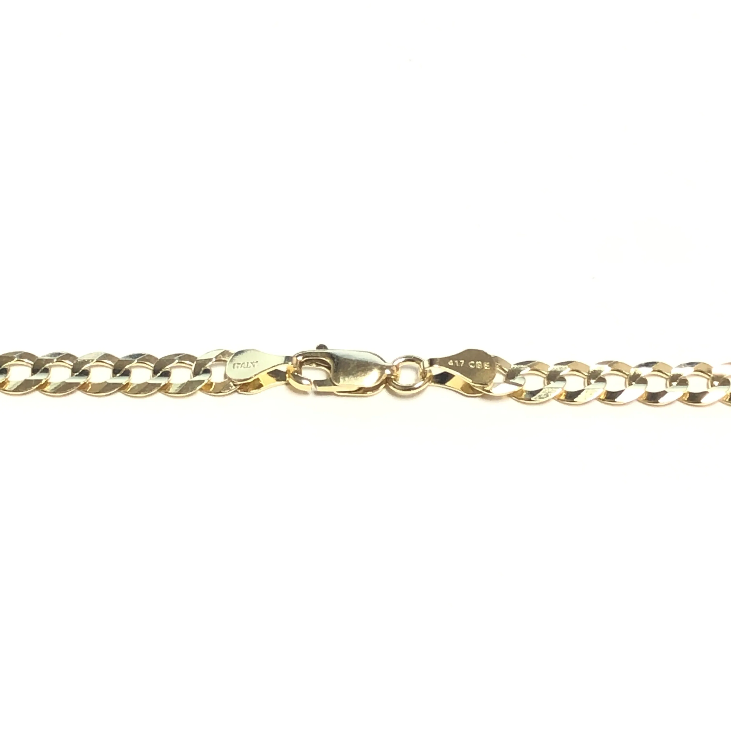 10K Yellow Gold (4.5mm) Curb Chain (20" - 26")