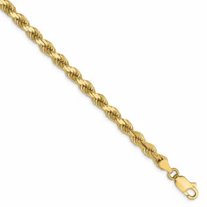 10k Yellow Gold 4mm D.C Rope Chain