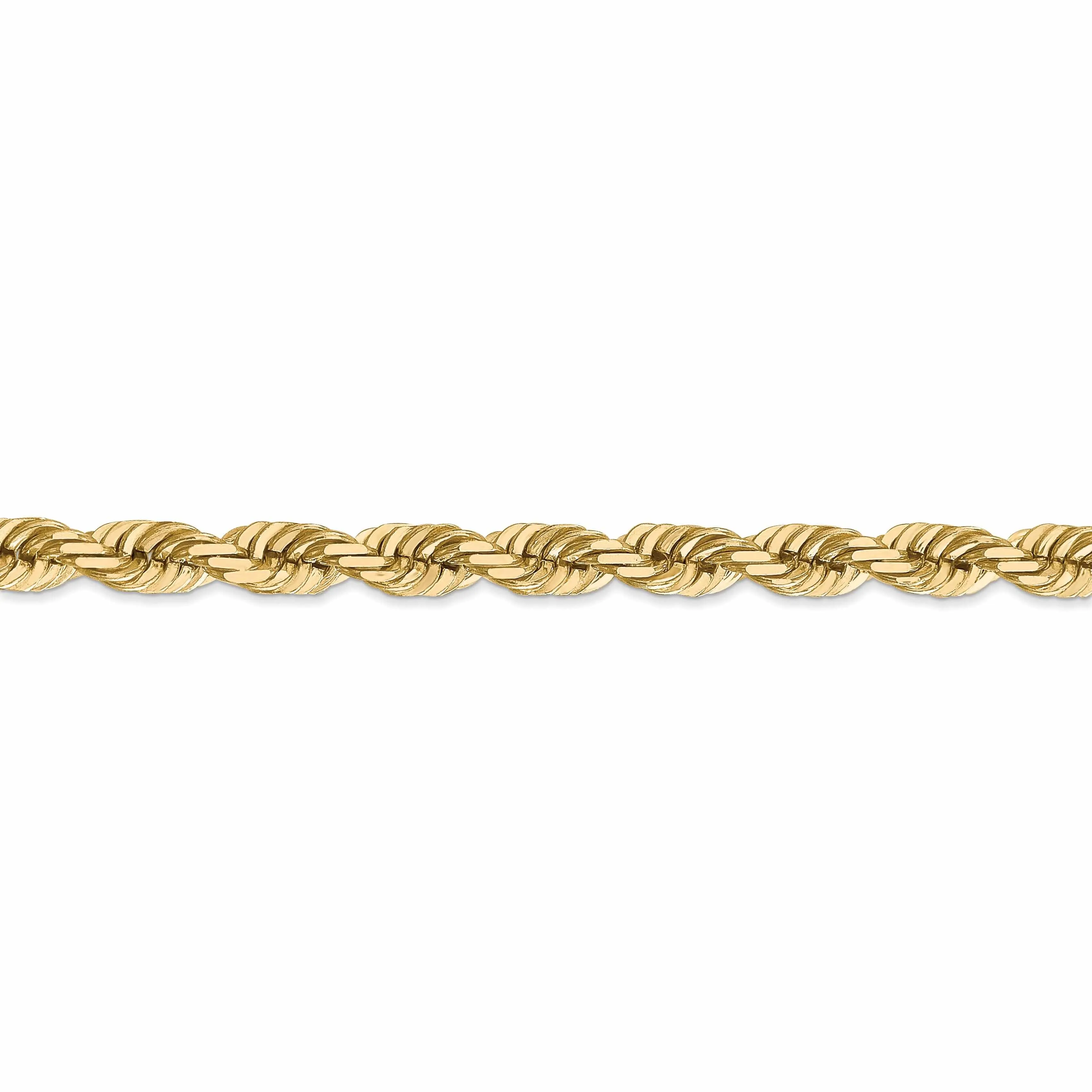 10k Yellow Gold 6.00mm D.C Rope Chain