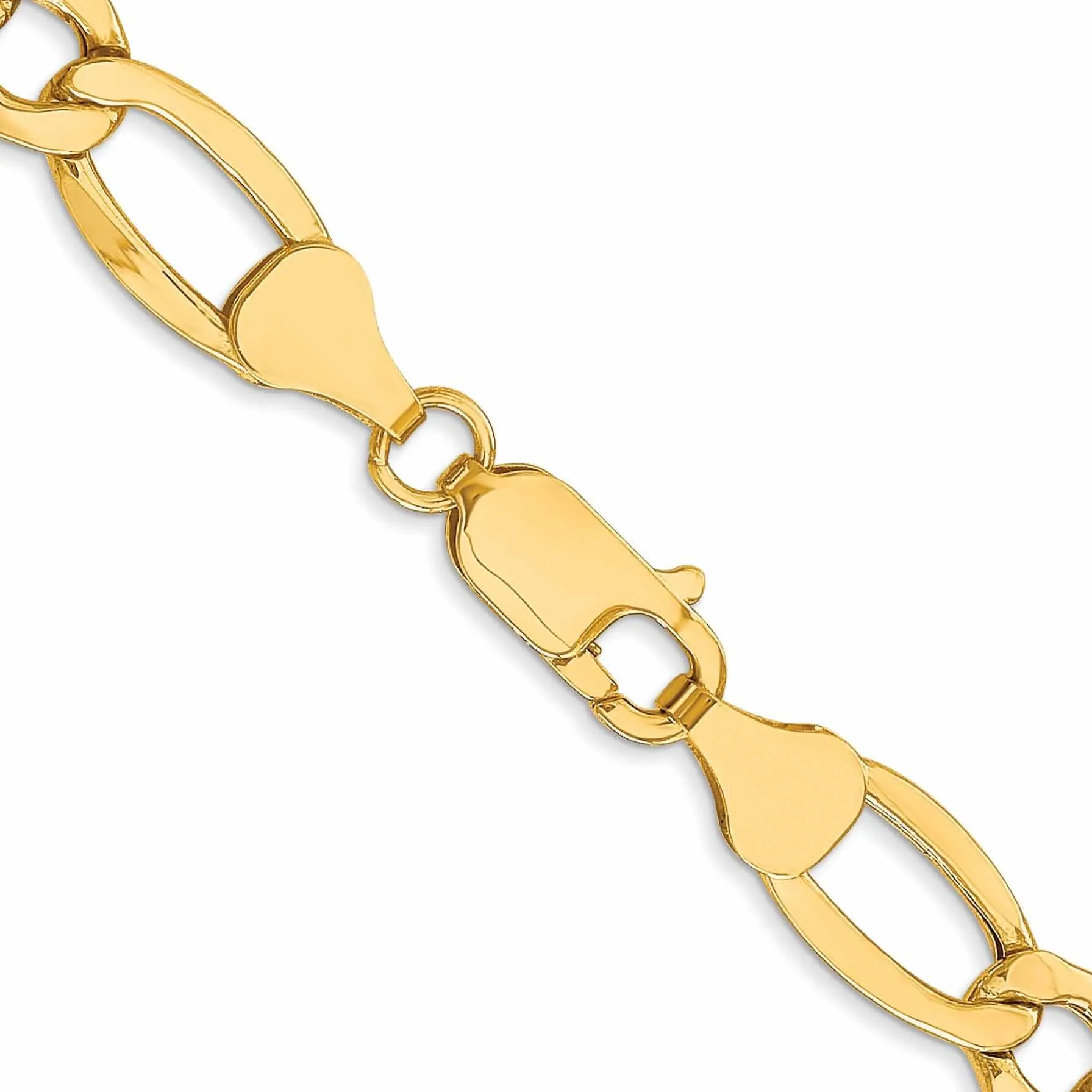 10k Yellow Gold 7.3mm Semi-Solid Figaro C