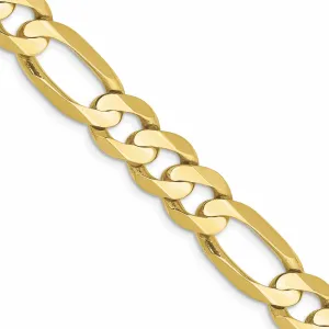 10k Yellow Gold Light Figaro Chain 8.75MM