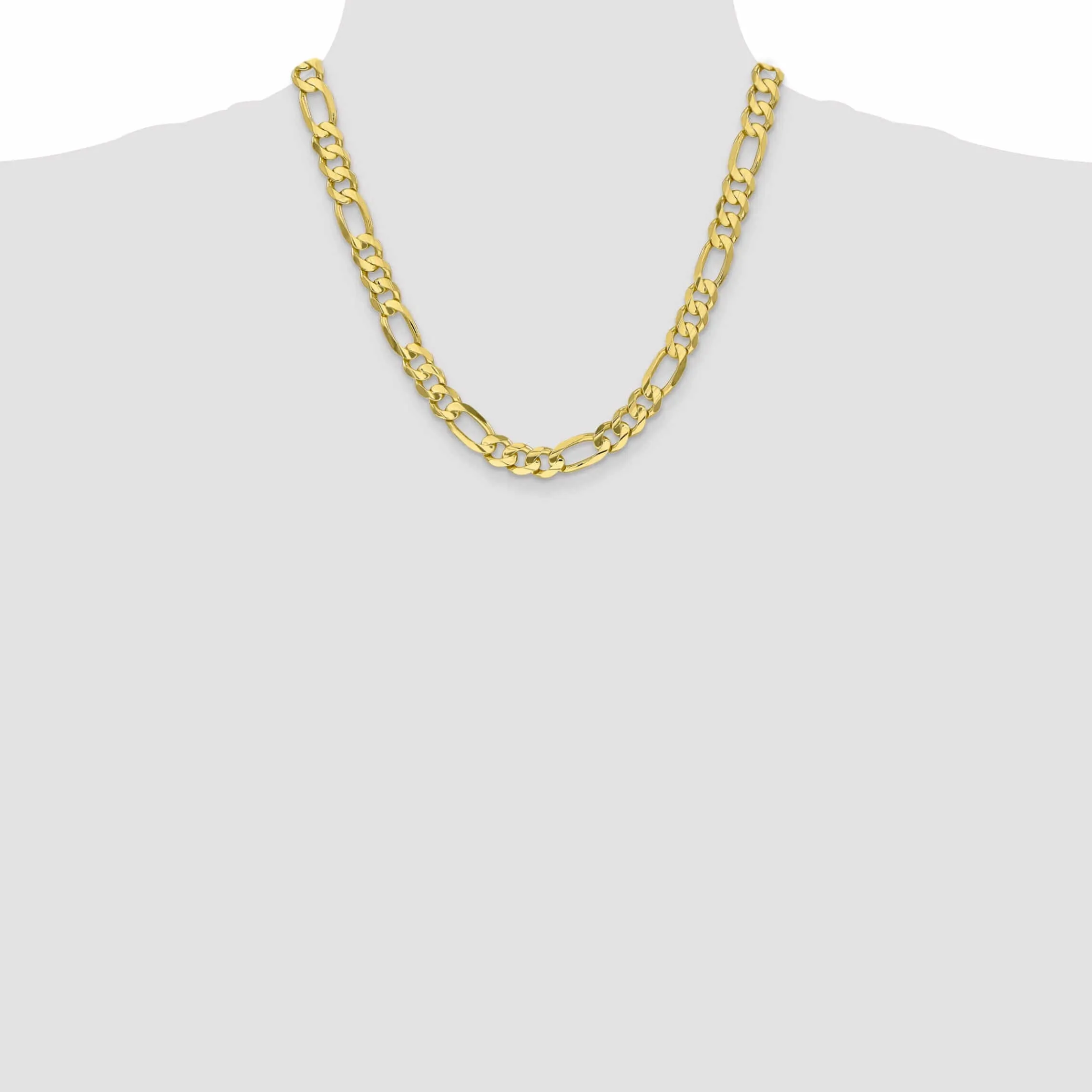 10k Yellow Gold Light Figaro Chain 8.75MM