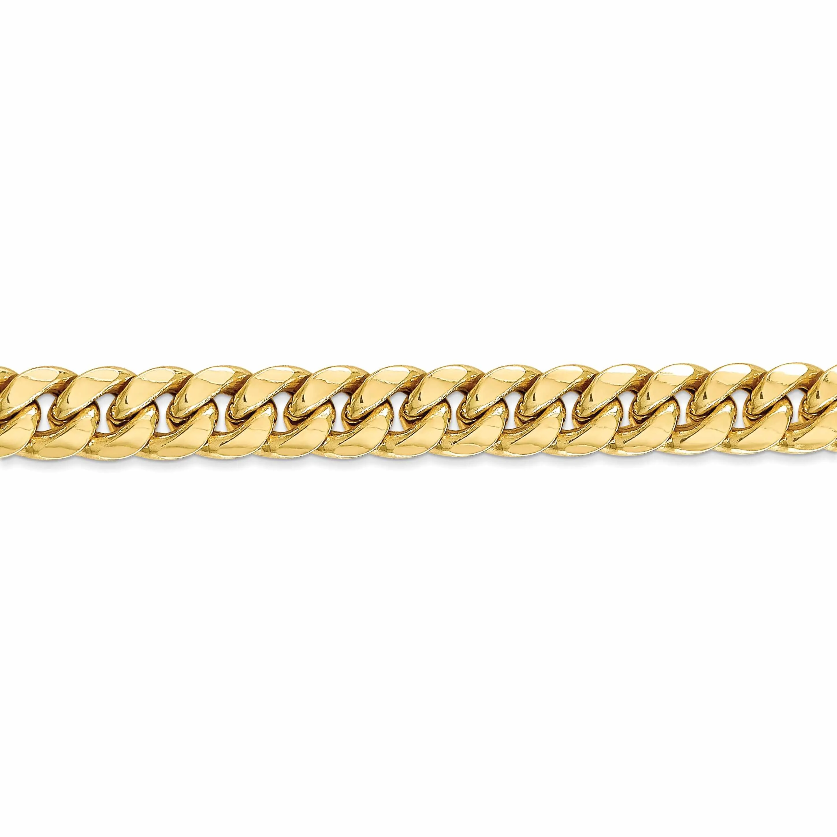 10k Yellow Gold Semi-Solid Miami Cuban Chain