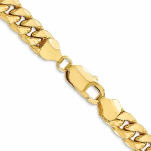 10k Yellow Gold Semi-Solid Miami Cuban Chain