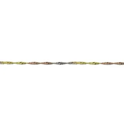 10K Yellow, White and Rose Gold (0.9mm) Singapore (16" - 22") Chains