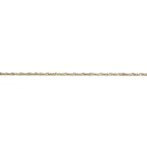 10K Yellow, White and Rose Gold (1.6mm) Singapore Chain (16" - 22")
