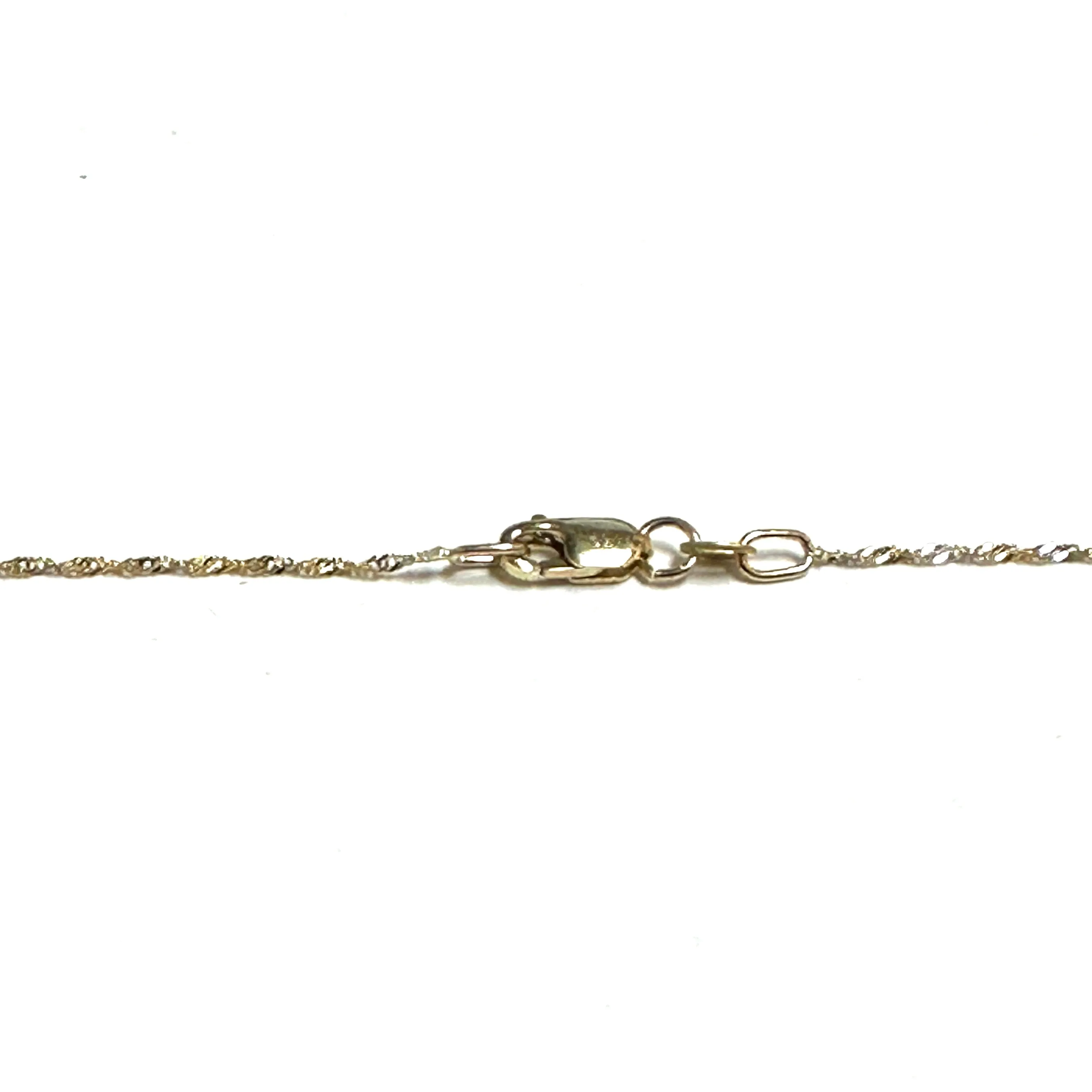 10K Yellow, White and Rose Gold (1.6mm) Singapore Chain (16" - 22")