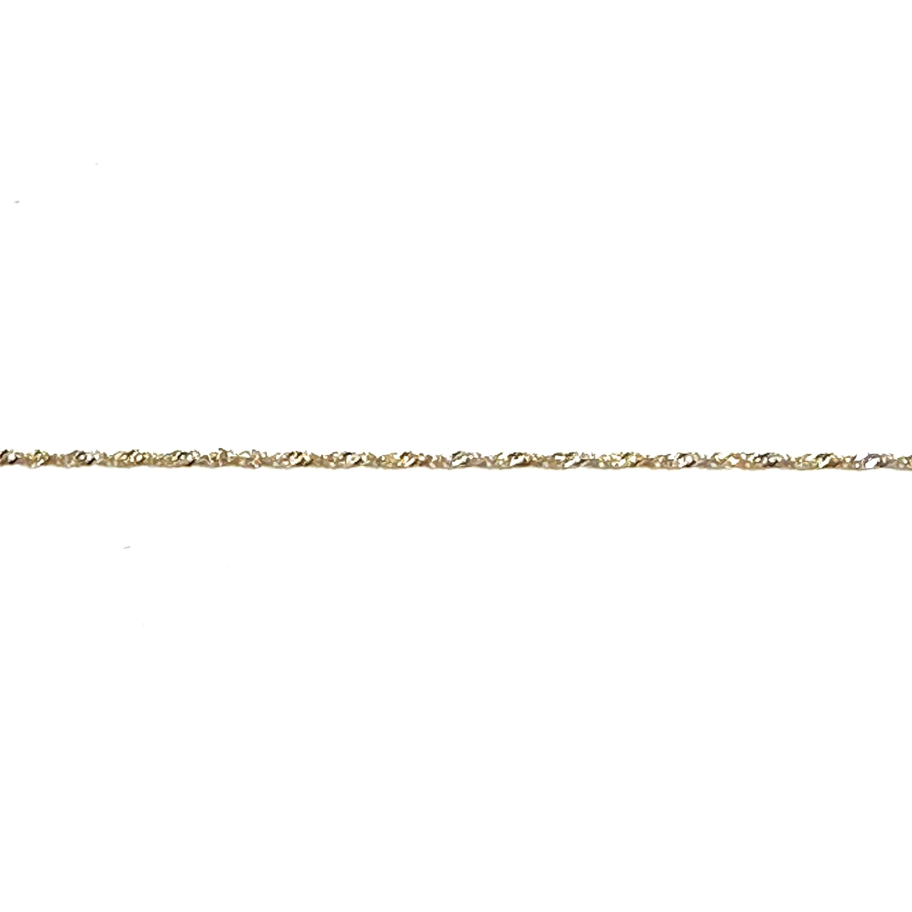 10K Yellow, White and Rose Gold (1.6mm) Singapore Chain (16" - 22")