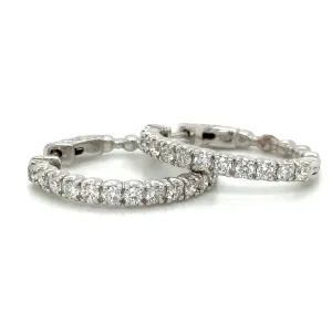 1.45ct tw Diamond Hoop Earrings